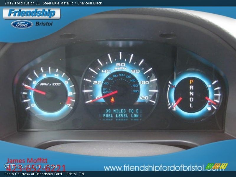 Steel Blue Metallic / Charcoal Black 2012 Ford Fusion SE
