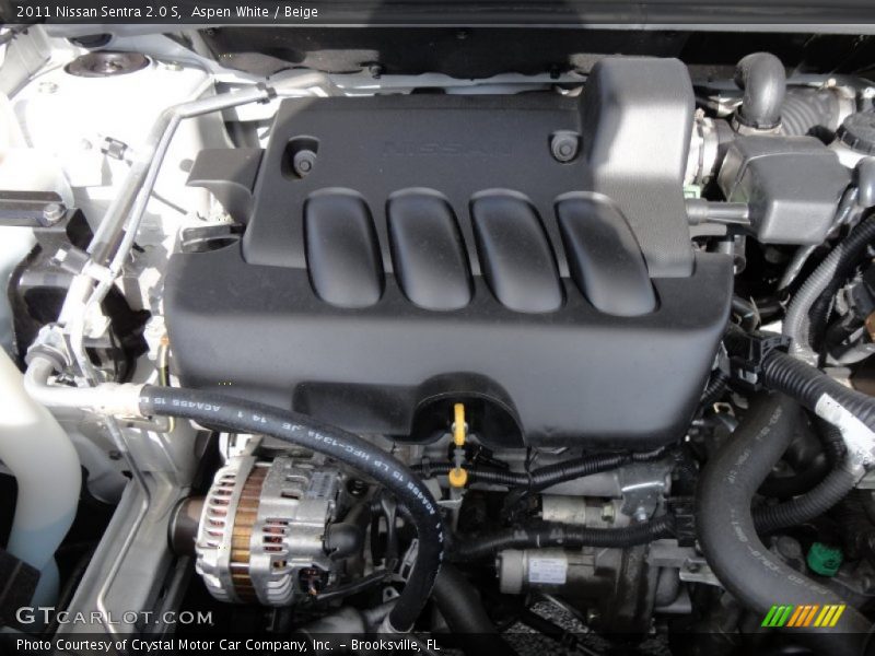 Aspen White / Beige 2011 Nissan Sentra 2.0 S