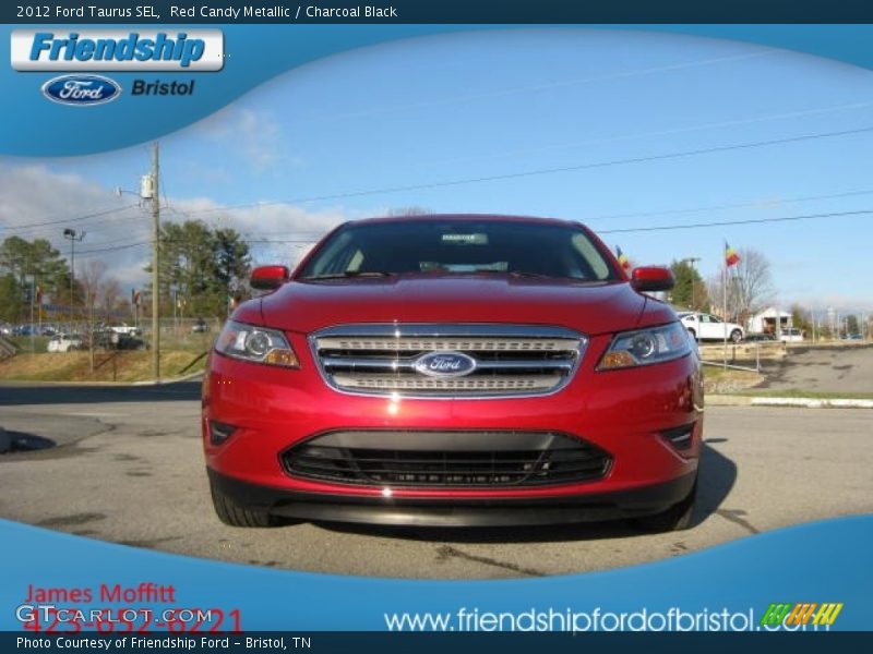Red Candy Metallic / Charcoal Black 2012 Ford Taurus SEL