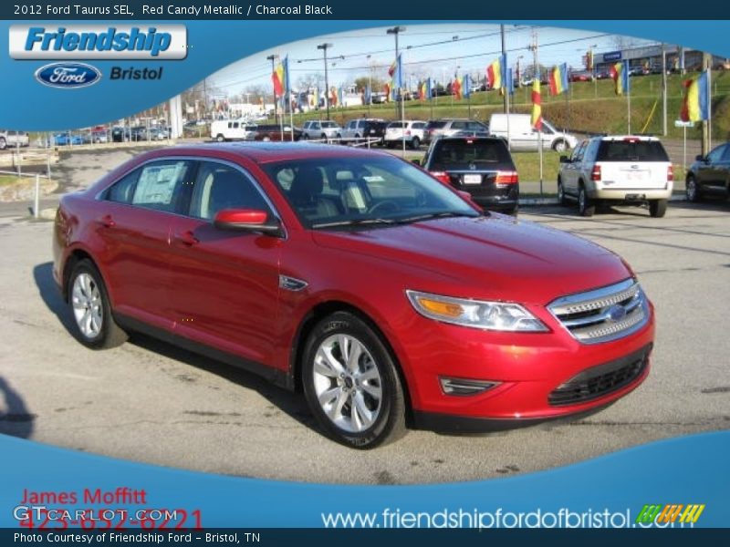 Red Candy Metallic / Charcoal Black 2012 Ford Taurus SEL