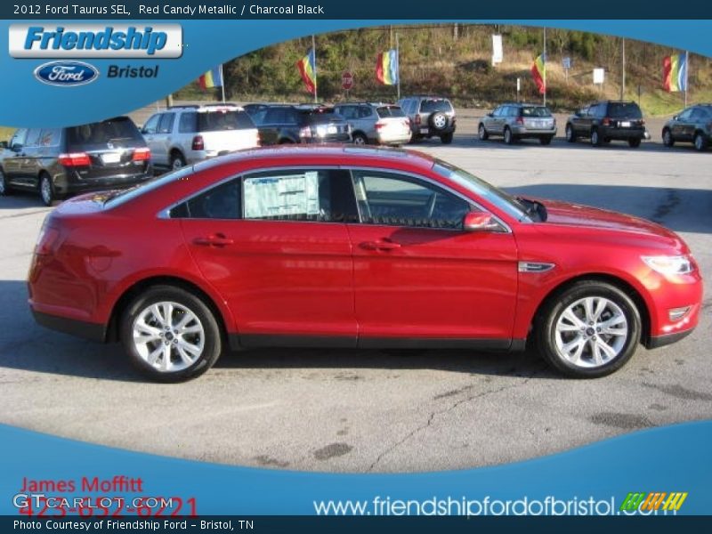 Red Candy Metallic / Charcoal Black 2012 Ford Taurus SEL