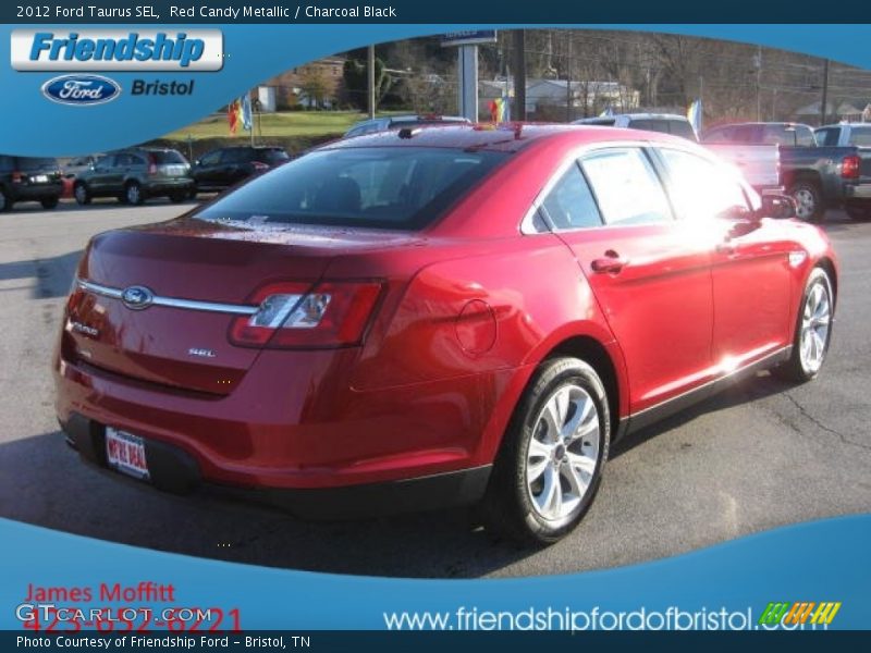 Red Candy Metallic / Charcoal Black 2012 Ford Taurus SEL