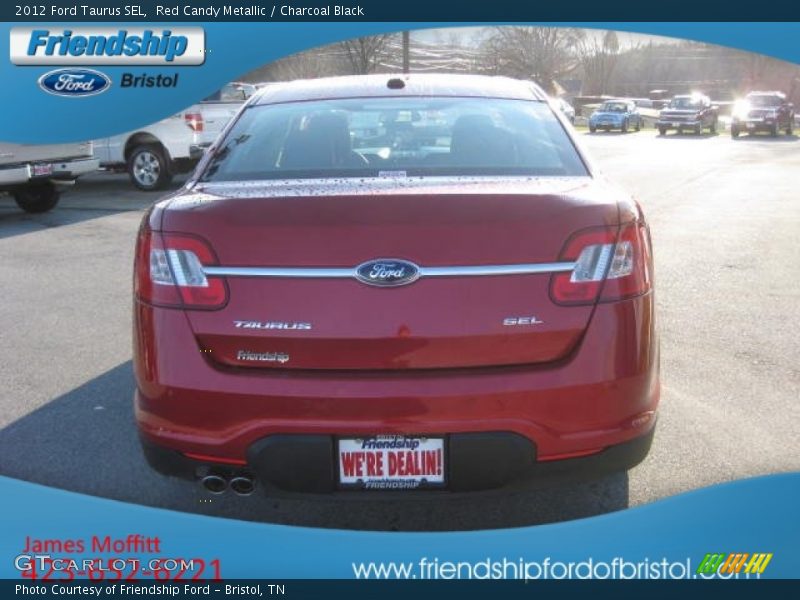 Red Candy Metallic / Charcoal Black 2012 Ford Taurus SEL
