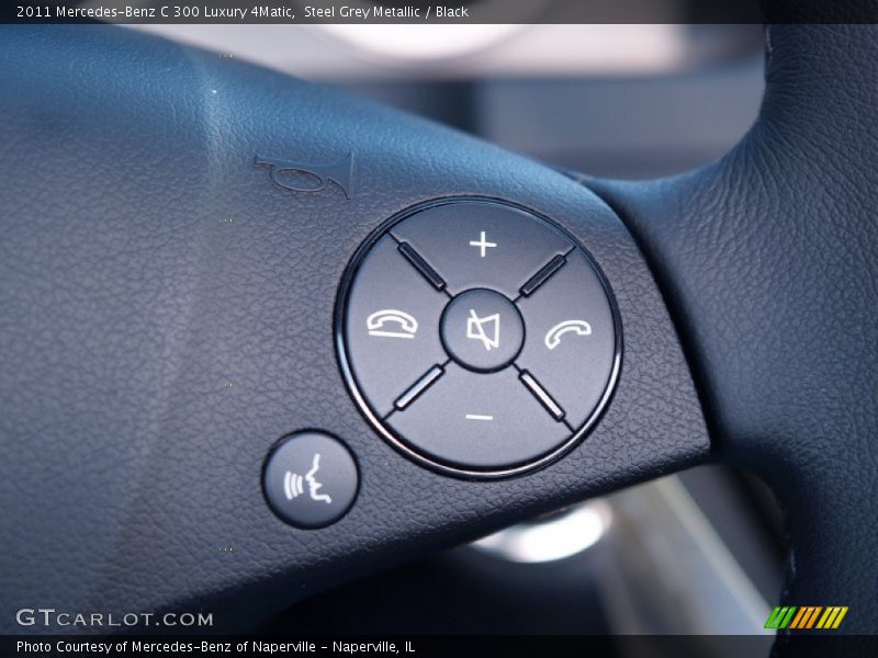 Steel Grey Metallic / Black 2011 Mercedes-Benz C 300 Luxury 4Matic