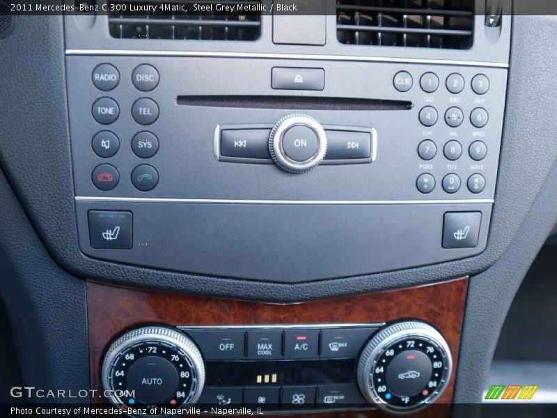 Steel Grey Metallic / Black 2011 Mercedes-Benz C 300 Luxury 4Matic