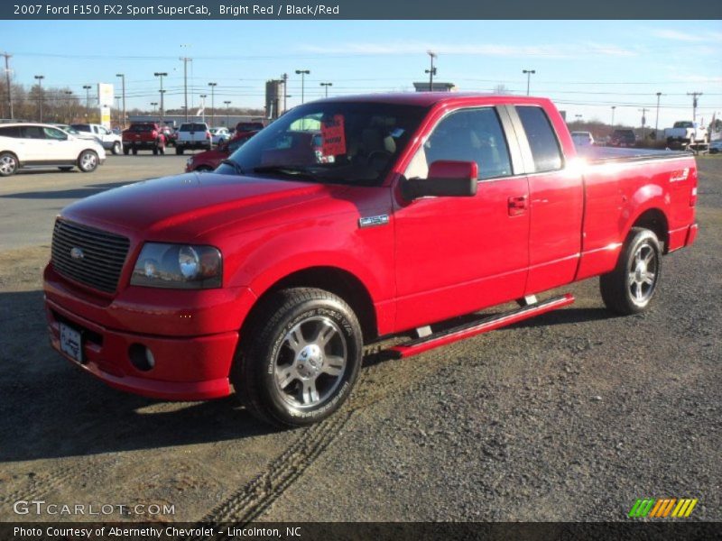 Bright Red / Black/Red 2007 Ford F150 FX2 Sport SuperCab