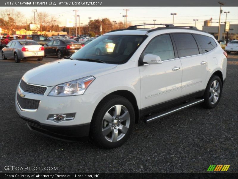 White / Light Gray/Ebony 2012 Chevrolet Traverse LTZ