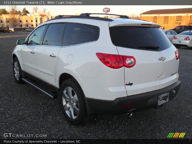 White / Light Gray/Ebony 2012 Chevrolet Traverse LTZ