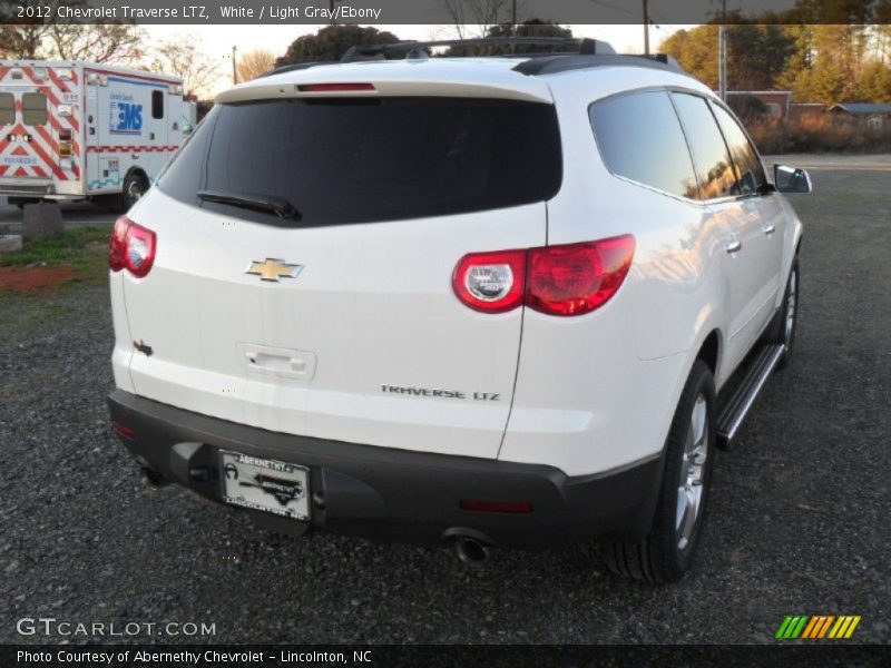 White / Light Gray/Ebony 2012 Chevrolet Traverse LTZ