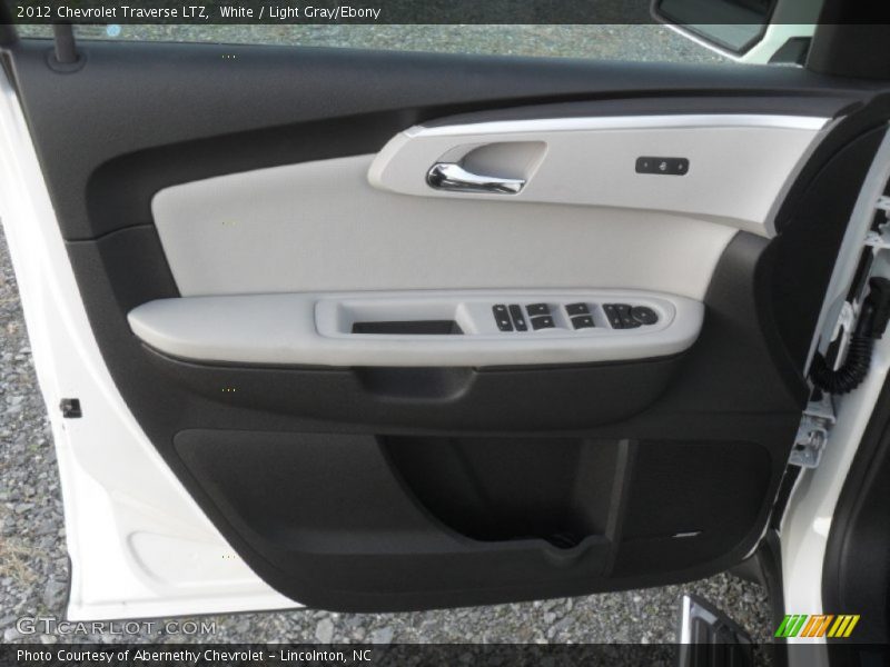 White / Light Gray/Ebony 2012 Chevrolet Traverse LTZ