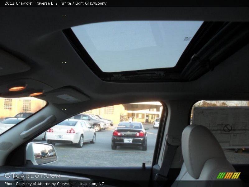White / Light Gray/Ebony 2012 Chevrolet Traverse LTZ