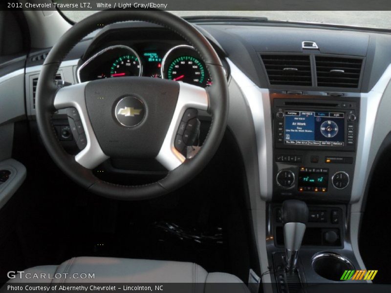 White / Light Gray/Ebony 2012 Chevrolet Traverse LTZ