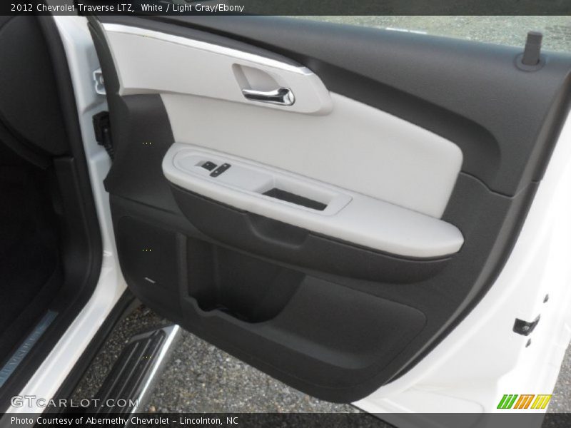 White / Light Gray/Ebony 2012 Chevrolet Traverse LTZ