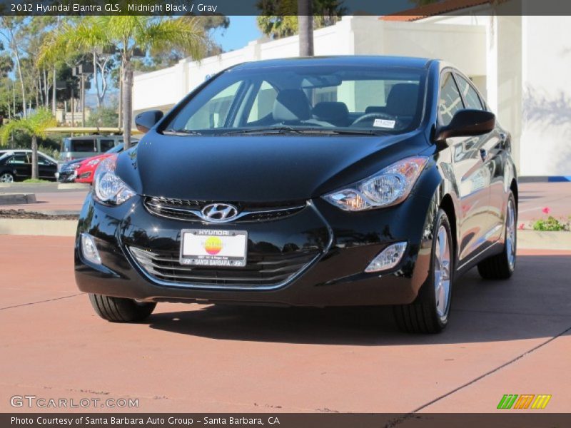 Midnight Black / Gray 2012 Hyundai Elantra GLS