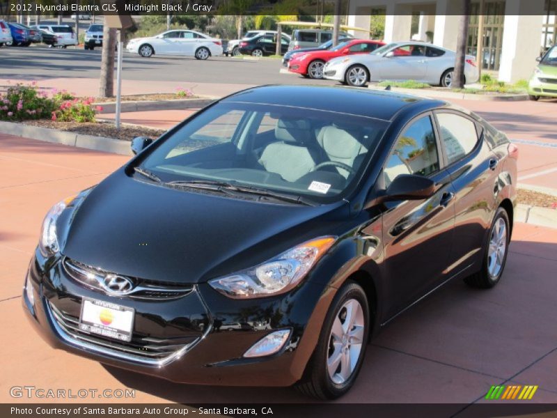 Midnight Black / Gray 2012 Hyundai Elantra GLS