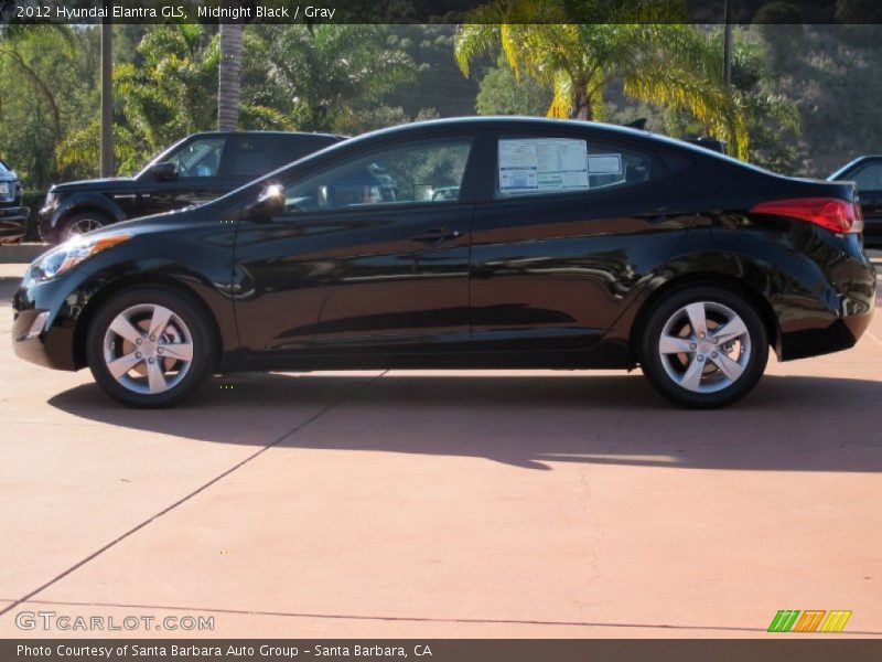 Midnight Black / Gray 2012 Hyundai Elantra GLS