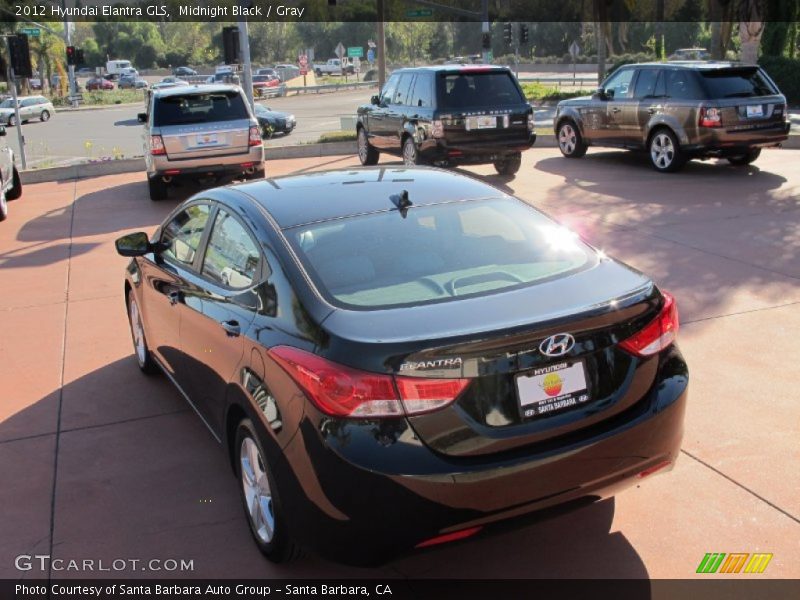 Midnight Black / Gray 2012 Hyundai Elantra GLS