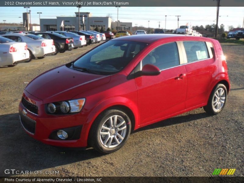 Victory Red / Jet Black/Dark Titanium 2012 Chevrolet Sonic LT Hatch