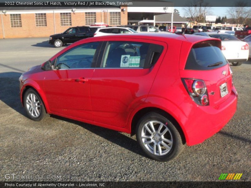 Victory Red / Jet Black/Dark Titanium 2012 Chevrolet Sonic LT Hatch