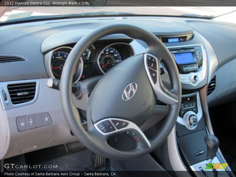 Midnight Black / Gray 2012 Hyundai Elantra GLS