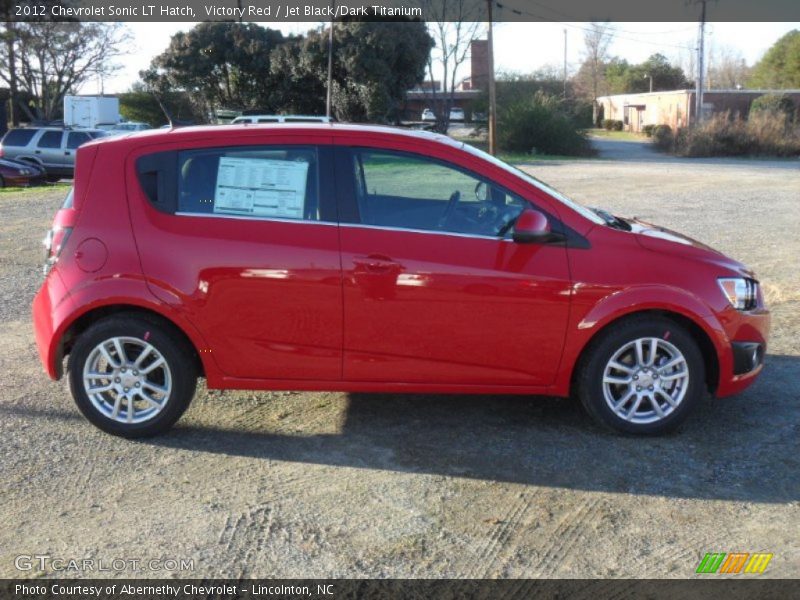 Victory Red / Jet Black/Dark Titanium 2012 Chevrolet Sonic LT Hatch