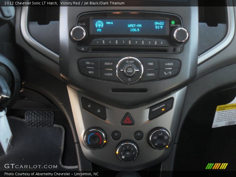 Victory Red / Jet Black/Dark Titanium 2012 Chevrolet Sonic LT Hatch