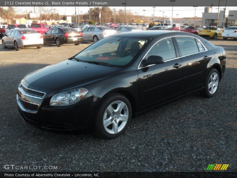 Black Granite Metallic / Titanium 2012 Chevrolet Malibu LS