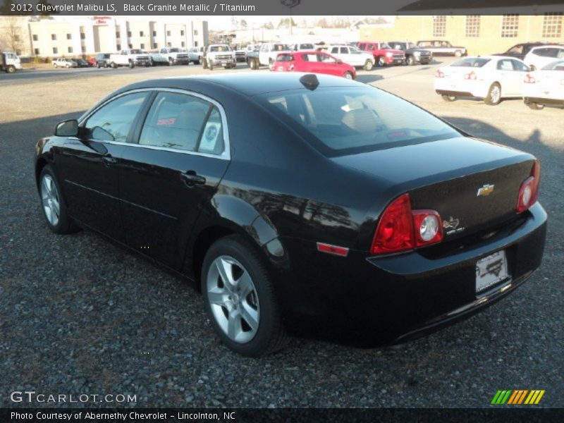 Black Granite Metallic / Titanium 2012 Chevrolet Malibu LS
