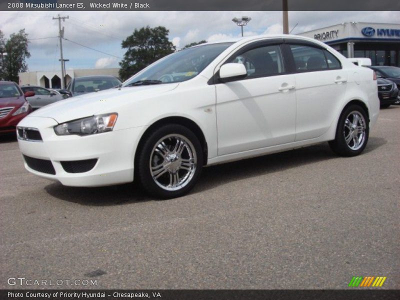 Wicked White / Black 2008 Mitsubishi Lancer ES