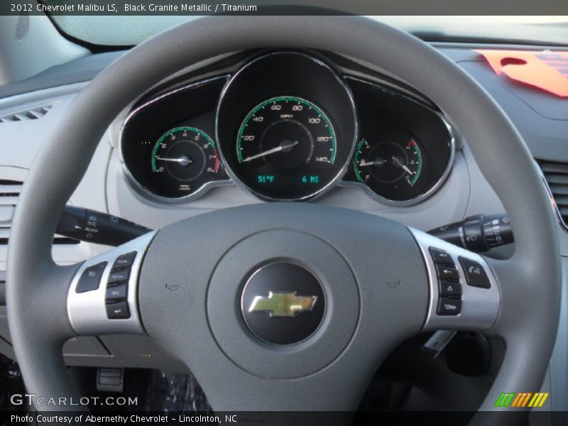 Black Granite Metallic / Titanium 2012 Chevrolet Malibu LS