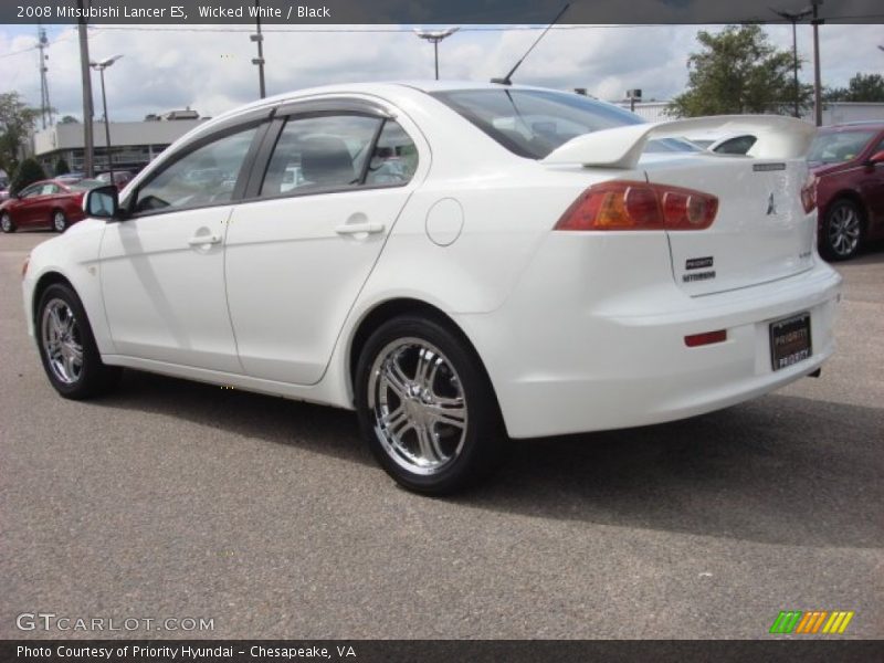 Wicked White / Black 2008 Mitsubishi Lancer ES