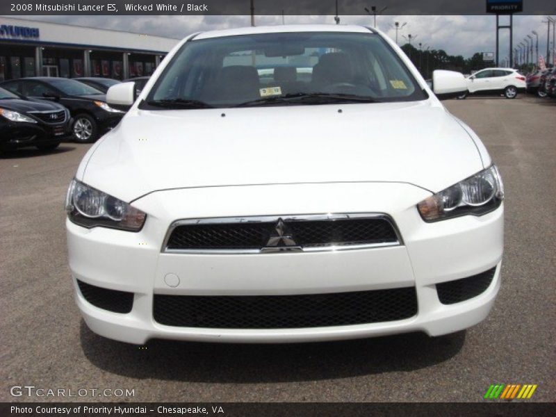 Wicked White / Black 2008 Mitsubishi Lancer ES