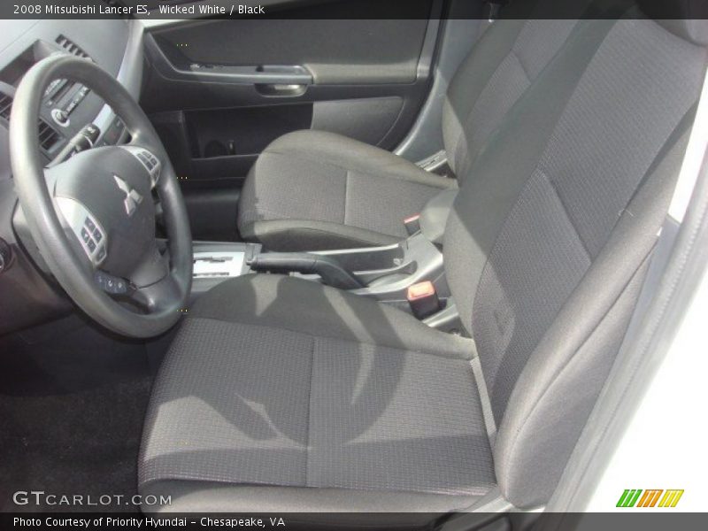 Wicked White / Black 2008 Mitsubishi Lancer ES
