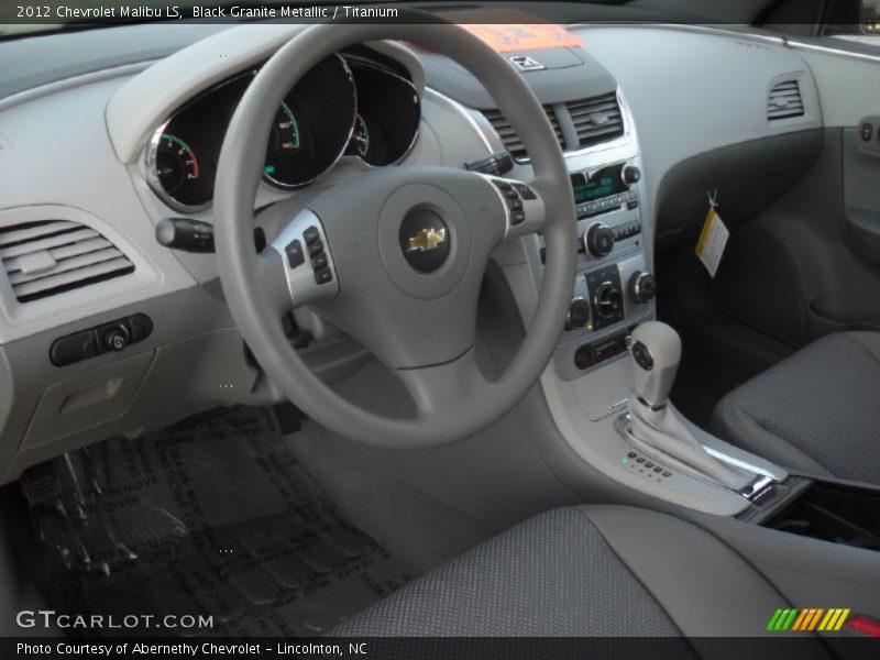 Black Granite Metallic / Titanium 2012 Chevrolet Malibu LS