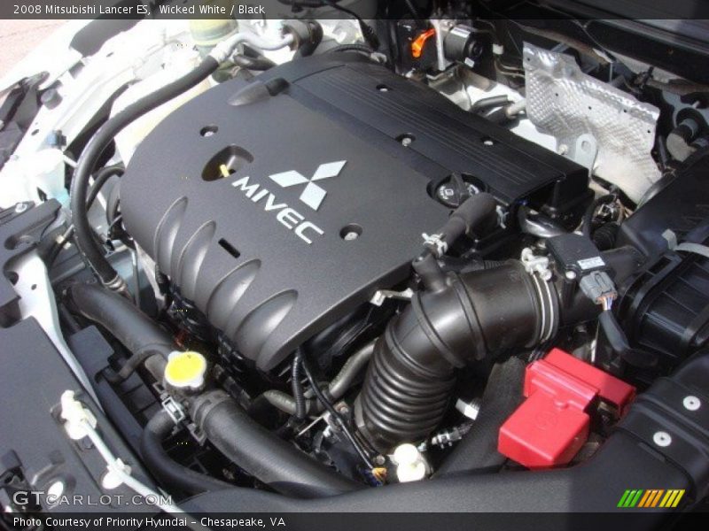 Wicked White / Black 2008 Mitsubishi Lancer ES