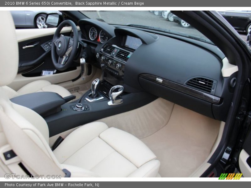 Black Sapphire Metallic / Cream Beige 2010 BMW 6 Series 650i Convertible