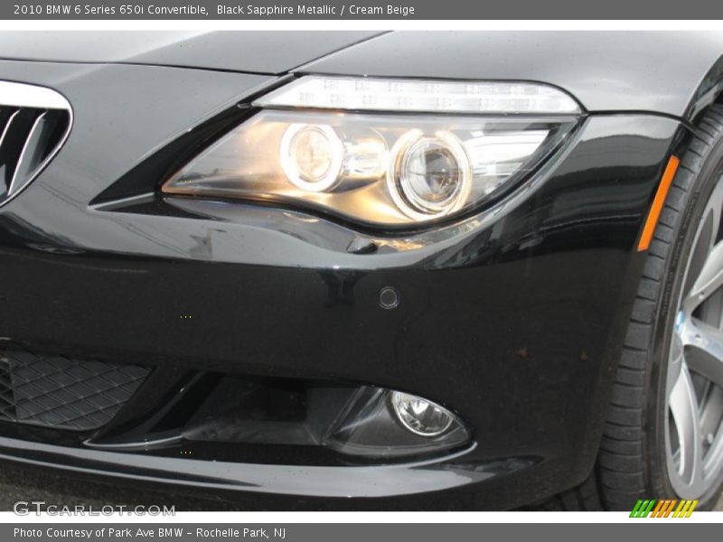 Black Sapphire Metallic / Cream Beige 2010 BMW 6 Series 650i Convertible