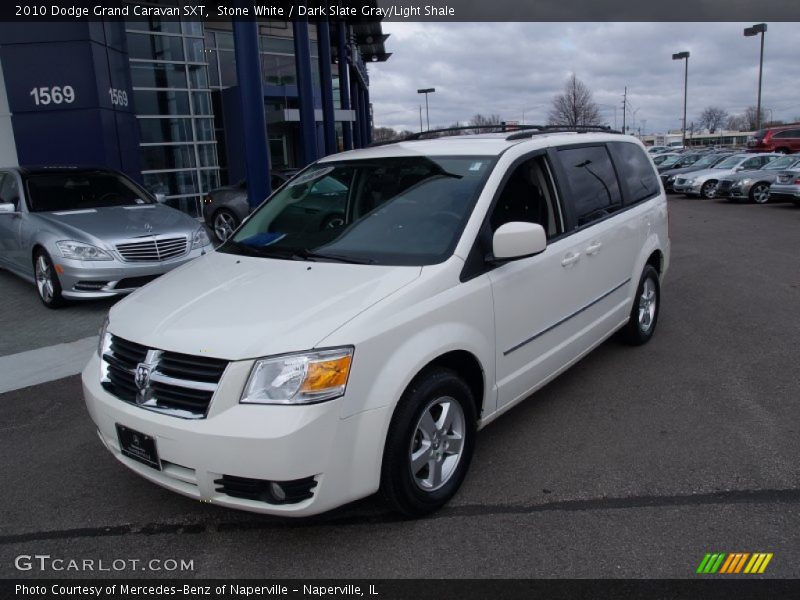 Stone White / Dark Slate Gray/Light Shale 2010 Dodge Grand Caravan SXT