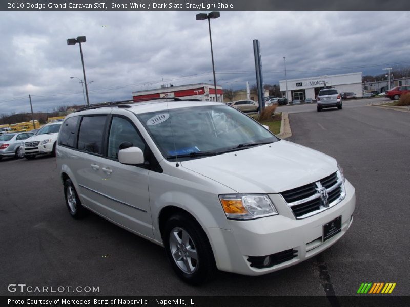 Stone White / Dark Slate Gray/Light Shale 2010 Dodge Grand Caravan SXT