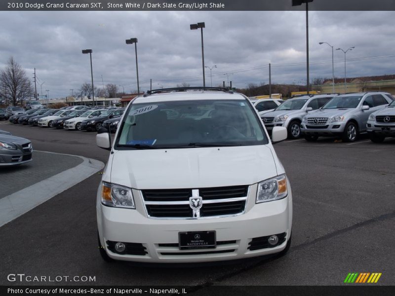 Stone White / Dark Slate Gray/Light Shale 2010 Dodge Grand Caravan SXT