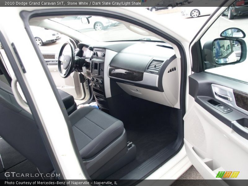 Stone White / Dark Slate Gray/Light Shale 2010 Dodge Grand Caravan SXT