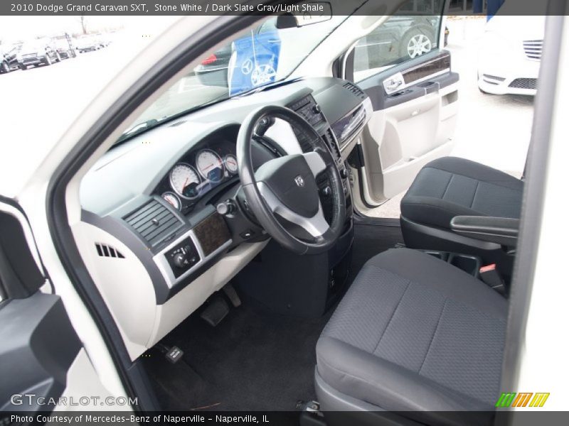 Stone White / Dark Slate Gray/Light Shale 2010 Dodge Grand Caravan SXT