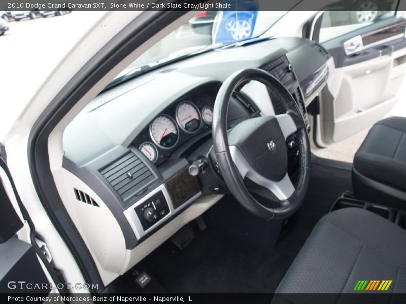 Stone White / Dark Slate Gray/Light Shale 2010 Dodge Grand Caravan SXT
