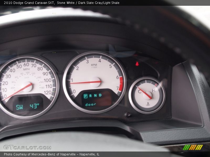 Stone White / Dark Slate Gray/Light Shale 2010 Dodge Grand Caravan SXT