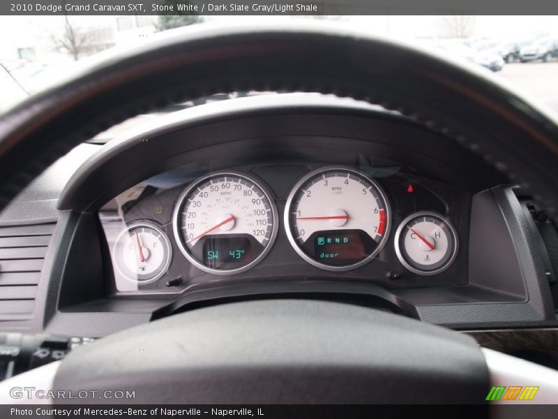 Stone White / Dark Slate Gray/Light Shale 2010 Dodge Grand Caravan SXT