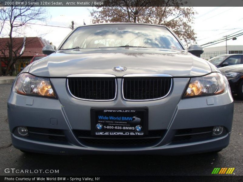 Arctic Metallic / Beige 2008 BMW 3 Series 328xi Sedan