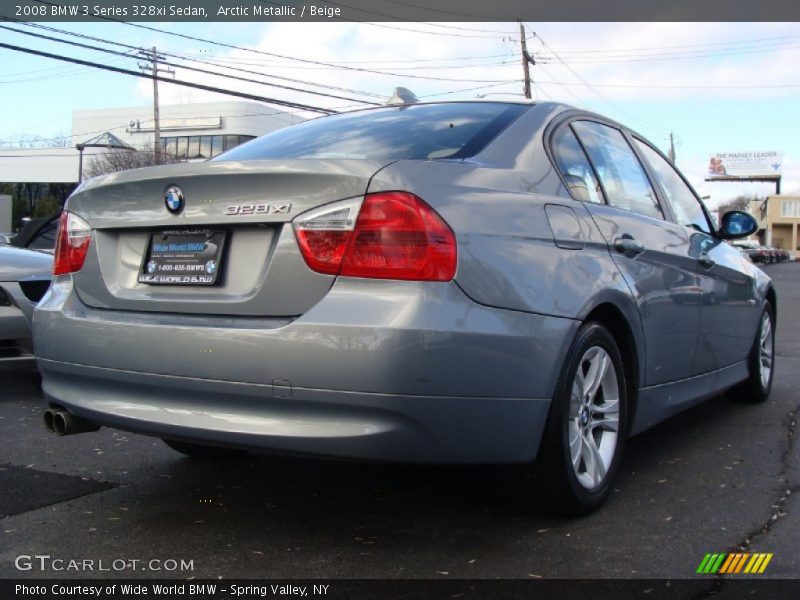Arctic Metallic / Beige 2008 BMW 3 Series 328xi Sedan