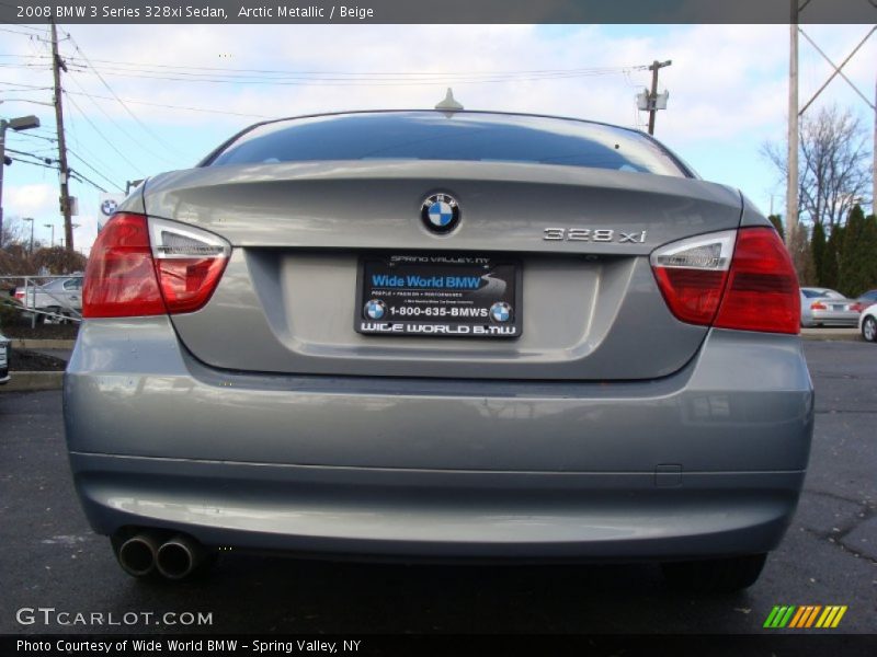 Arctic Metallic / Beige 2008 BMW 3 Series 328xi Sedan