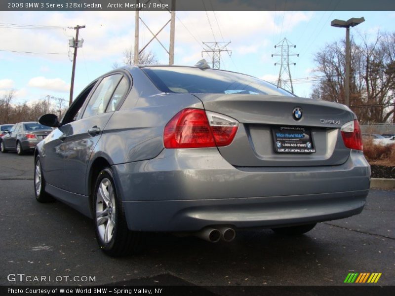 Arctic Metallic / Beige 2008 BMW 3 Series 328xi Sedan