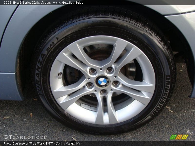 Arctic Metallic / Beige 2008 BMW 3 Series 328xi Sedan